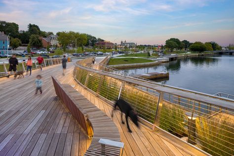 Gallery of Providence Pedestrian Bridge / INFORM Studio + Buro Happold - 4 Riverside Park, Pedestrian Bridge, Bridge Design, Parking Design, Urban Planning, Urban Design, Walkway, Public Space, Malaga