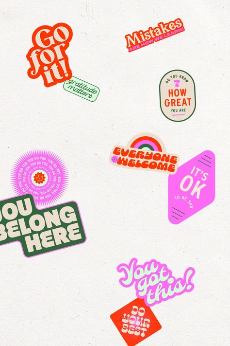 Creative Stickers, Sticker Aesthetic, Brand Stickers, Beautiful Branding, Creative Business Owner, Graphic Design Lessons, Unique Sticker, Big Ideas, Branding Design Inspiration