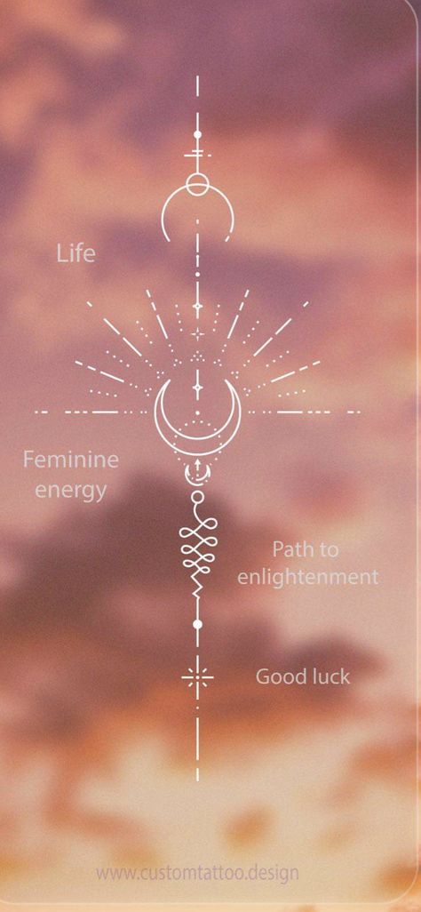 Enlightenment Tattoo Symbols, Journey To Enlightenment Tattoo, Kundalini Awakening Tattoo, Feminine Energy Symbol Tattoo, Divine Feminine Symbol Tattoo, Ornamental Tattoo Meaning, The Rising Woman Symbol Tattoo, Shakti Tattoo Divine Feminine, Feminine Energy Tattoo Symbols