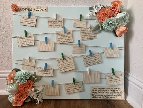 Canvas or Board - House Board Decoration In School, Prayer Board Ideas How To Make, Prayer Board Ideas Aesthetic, Prayer Vision Board Ideas, Prayer Board Ideas Creative, Wood Flowers Diy, Bulletin Board Decoration Ideas, Diy Prayer Board, Prayer Wallpaper