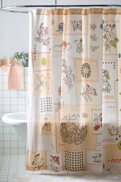 Chicago Bathroom, Urban Outfitters Bathroom, Dorm Bathroom Decor, Garden Shower Curtain, Urban Outfitters Curtains, Green Shower Curtain, Apartment Needs, Pinterest Contest, Garden Shower