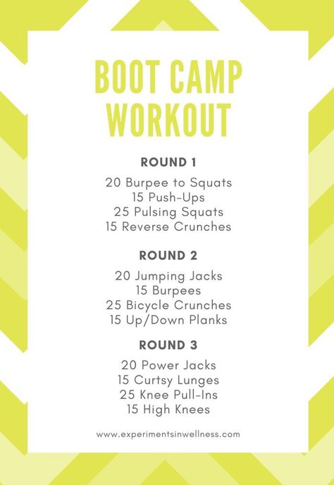 Boot Camp Workout At Home | Experiments In Wellness At Home Experiments, Home Experiments, Diets Plan, Bootcamp Workout, Workout Hiit, Types Of Cardio, Hiit Workout At Home, Hiit Cardio Workouts, Nutrition Coaching