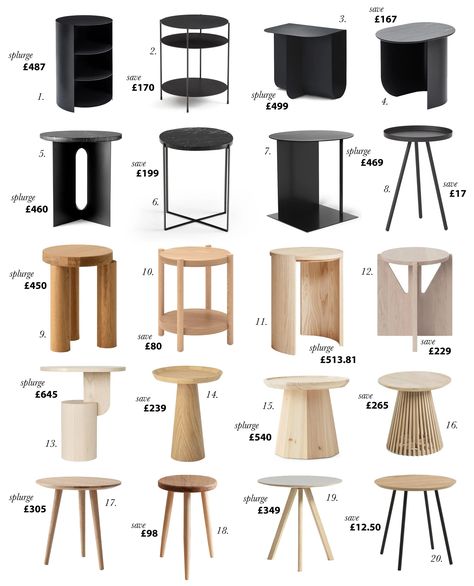 Side Table Decor Ideas, Minimal Furniture Design, Minimal Side Table, Minimalist Side Table, Minimalist Furniture Design, Simple Side Tables, Wooden Living Room, Bedside Table Design, Minimal Furniture