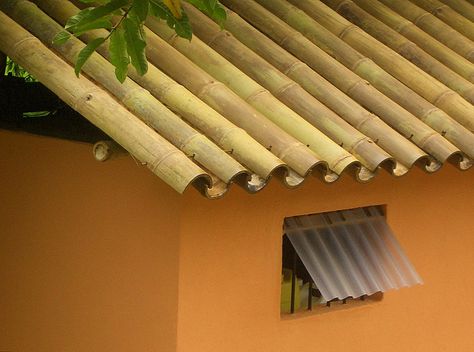 Bamboo roof - I like the look and design plus the color of the walls Bamboo Roofing, Bamboo Furniture Diy, Bamboo Roof, Bamboo Diy, Bamboo Building, Bamboo Structure, Bamboo Architecture, Bamboo Construction, Bamboo Poles