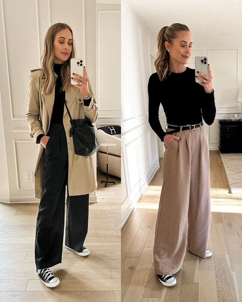 Sweater Trousers Outfit, Trousers And Sneakers Outfit, Tan Trousers Outfit, Black Trousers Outfit Casual, Black Trouser Outfit, Trousers Outfit Casual, Black Trousers Outfit, Best Business Casual Outfits, Best Of 2022