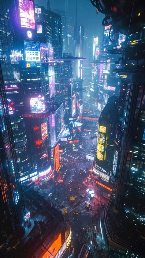 City Punk Aesthetic, Cyberpunk City Background, Cyberpunk City Aesthetic, Cyberpunk City Art, Cuber Punk, Neon Cyberpunk Aesthetic, Nighttime City, Cyberpunk World, Neon Cyberpunk