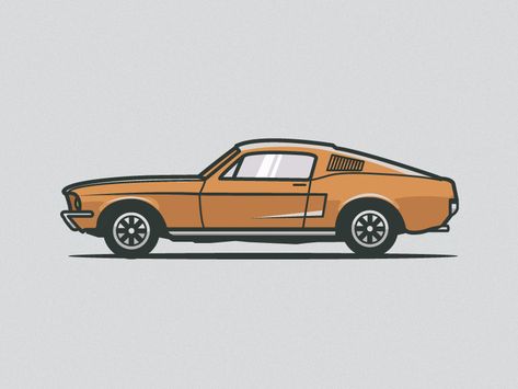 Mustang Mustang Illustration, Mustang Drawing, Auto Illustration, Cars Drawing, Cartoon Cars, Motorcycle Illustration, Car Tattoos, Car Vector, Car Artwork