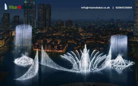 The Dubai Fountain is regarded as the world’s largest choreographed fountain show that attracts thousands of locals & tourists every year Dubai Attractions, Dubai Tour, Palm Island, Visit Dubai, Water Fountains, Dubai City, Dubai Mall, Tourist Places, Water Fountain