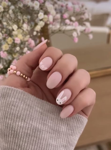 Bunny Nails, Beauty Hacks Nails, Easter Nail Designs, Subtle Nails, Simple Gel Nails, Summery Nails, Minimal Nails, Makijaż Smokey Eye, Cute Gel Nails