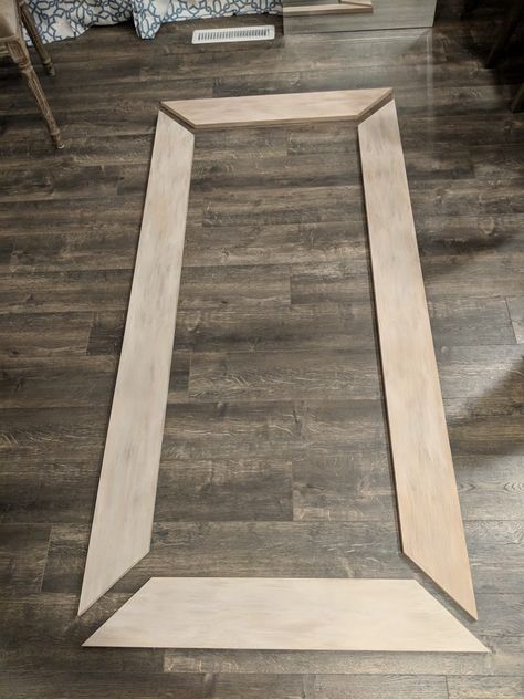 DIY Framed Mirror Tutorial | Lilies and Life - Interior Decorating | Blog | Home Decor | DIY Build A Frame For A Mirror, Diy Wood Frame For Mirror, Full Length Mirror Makeover Diy, Diy Long Mirror Ideas, Diy Wooden Mirror Frame, Diy Full Length Mirror Ideas, Old Mirror Ideas, Diy Wood Mirror, Diy Framed Mirror