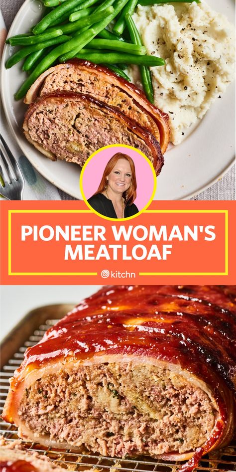 Ree Drummond Meatloaf, Quick Meatloaf Recipes, Meatloaf Oatmeal Recipe, Moist Meatloaf, Bacon Wrapped Meatloaf, Ree Drummond Recipes, Meatloaf Recipes Pioneer Woman, Pioneer Woman Meatloaf, Classic Meatloaf Recipe