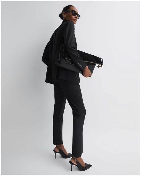 Suit Trousers, Tapered Trousers, Suit Designs, Trouser Suits, White Blouse, Slim Legs, Next Uk, Suits For Women, Wool Blend