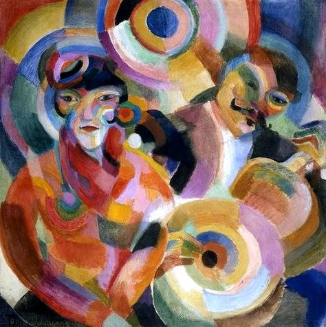 Delaunay-Terk, Sonia (1885-1979) - 1915 Flamenco Singer (Private Collection)    Oil on canvas. Tristan Tzara, Women Artist, Robert Delaunay, Sonia Delaunay, Diy Frames, Georges Braque, Scrap Wood, Strong Colors, Clothespins