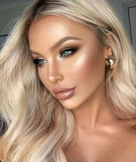 #blondhair #blondehaircolor #haircolour #hairideas #beautytips #balayage #balayagehairblonde Ball Makeup, Make Up Gold, Wedding Hairstyles And Makeup, Glam Wedding Makeup, Color Rubio, Prom Makeup Looks, Formal Makeup, Wedding Day Makeup, Makeup For Blondes