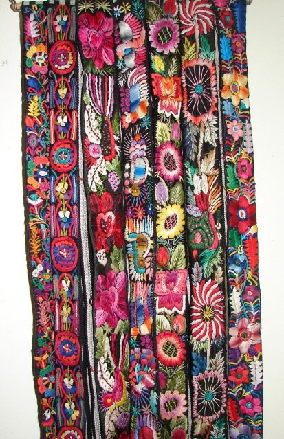 guatemalan embroidery Guatemalan Embroidery, Mexican Aztec, Guatemalan Textiles, Bohemian Wrap, Mexican Textiles, Bohemian Girls, Boho Belts, Bright Winter, Art Embroidery