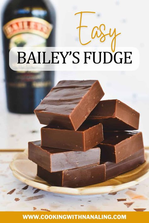 Bailey's Fudge Baileys Irish Cream Fudge, Bailey’s Fudge Recipe, Baileys Chocolate Fudge, Whiskey Fudge Recipe, Bailey’s Fudge, Baileys Baking Recipes, Easy Rocky Road Fudge, Baileys Fudge Recipe, Whiskey Fudge