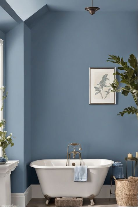 1. Benjamin Moore blues 
2. paint color inspiration 
3. interior design ideas 
4. color trends Best Blue Paint Colors Benjamin Moore, Woodlawn Blue Benjamin Moore Kitchen, Best Blue Benjamin Moore Paint Colors, Woodland Blue Benjamin Moore, Swedish Blue Paint, Normandy Blue Benjamin Moore, Blue Painted Bathrooms, Benjamin Moore Marine Blue, Van Deusen Blue Benjamin Moore Bedroom