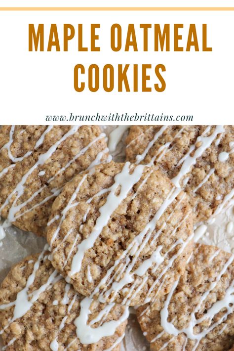 Maple Oatmeal Cookies Recipe, Oatmeal Maple Cookies, Brown Sugar Maple Cookies, Oatmeal Maple Syrup Cookies, Baked Oatmeal With Maple Syrup, Maple Brown Sugar Oatmeal Cookies, Maple Drinks, Maple Syrup Cookies No Sugar, Recipes With Maple Syrup