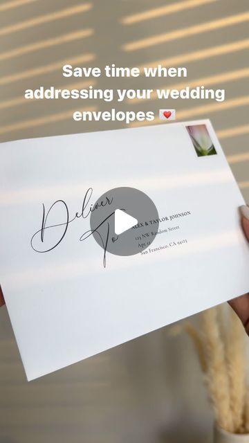 GL | 2024 bride 💍 on Instagram: "SAVE TIME WHEN ADDRESSING ENVELOPES 💌 #weddingenvelopes #weddingdiy #bridediy #brides2025 #weddingtips #envelopeaddressing #weddinginvitations #weddinginvites" Print Addresses On Envelopes, Addressing Envelopes With Cricut, Wedding Invite Envelope Ideas, Cricut Addressing Envelopes, Cricut Envelope Addressing, How To Address Wedding Invitations, Wedding Invitation Envelope Ideas, Diy Wedding Invitation Ideas, Christmas Wedding Invitations Diy