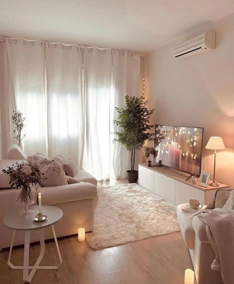 Small Cosy Living Room Ideas, New Home Essentials, Small Modern Living Room, Small Living Room Design, Apartment Living Room Design, Dream Apartment Decor, Cosy Living Room, Apartment Decor Inspiration, Minimalist Home Decor