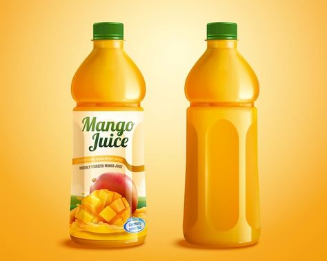 Vector mango juice product mockup with d... | Premium Vector #Freepik #vector #mango-juice #juice-bottle #juicy #fruit-drink Margaritaville Frozen Concoction Maker, Fruit Logo Design Ideas, Mango Vector, Peach Healthy, Yogurt Brands, Fruit Logo Design, Juice Ad, Juice Label, Mango Drinks