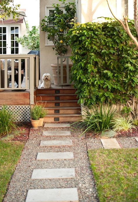 gravel-path-steps-9f978965 Foot Path Ideas Walkways, Paver Path, Gravel Walkway, Gravel Pathway, Houses Exterior, Flagstone Path, Garden Pathways, Backyard Walkway, River Rock Landscaping