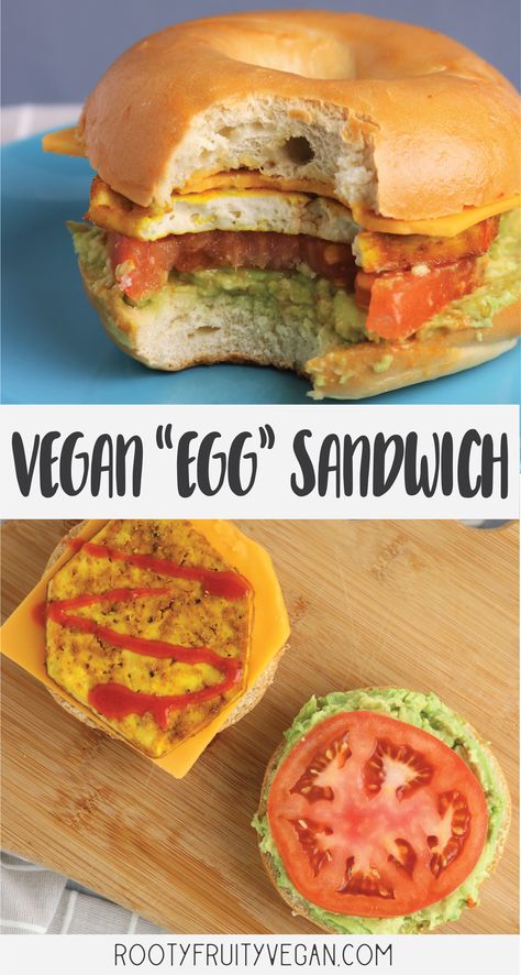 A vegan breakfast sandwich recipe that is high protein, delicious, and easy to make. Try this epic vegan egg sandwich the next time you're craving the ultimate plant based breakfast! Vegan Bagel Sandwich Breakfast, Plant Based Breakfast Sandwich, Vegan Egg Sandwich Breakfast, Tofu Bagel Sandwich, Vegan Breakfast Salad, Vegan Tofu Eggs, Tofu Egg Sandwich, Vegan Breakfast Sandwich Recipes, Vegan Keto Breakfast Recipes