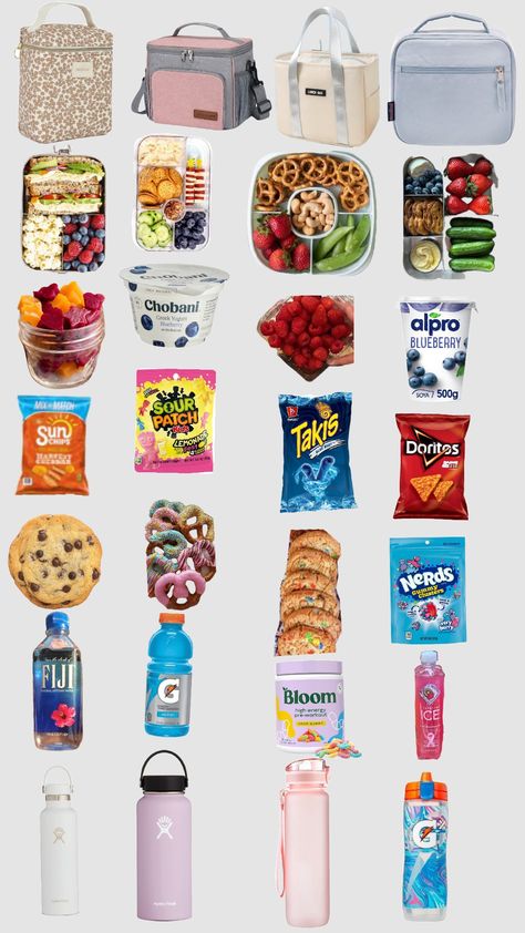 Cute Snacks For School, Things To Pack For Lunch Back To School, Lunch Ideas For Dancers, Lunch Ideas For 7th Grade, Cute Lunches For School, Packed Lunch Ideas For High School, Lunch Box For High School, College Packed Lunch Ideas, Good Lunches For School