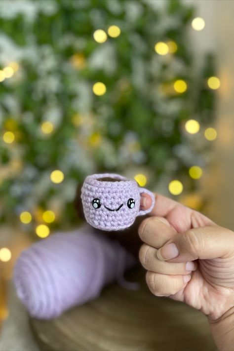 a tiny cup of joe! crochet, crochet plushie, crochet plush, amigurumi, amigurumi plushie, coffee plushie, crochet coffee, easy crochet, crochet ideas, cute crochet ideas, desk buddy, crochet desk buddy, handmade gift, crochet patterns, free crochet patterns Cute Crochet Ideas, Plushie Crochet, Desk Buddy, Cup Of Joe, Cute Crochet, Little One, Instagram A, Amigurumi, Crochet Patterns