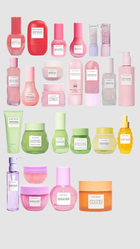 Glow recipe, | every product from glow recipe, #glowrecip #aesthetic #beauty #skincare #wishlist #xycbza #pinterest Glow Recipe Cleansing Balm, Dr Makeup, Papaya Sorbet, Watermelon Glow Sleeping Mask, Sephora Skin Care, Glow Recipe, Perfect Skin Care Routine, Glowing Skincare, Pretty Skin Care