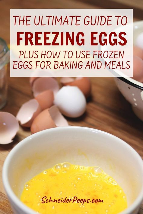 How To Freeze Eggs, Freezer Eggs, Can You Freeze Eggs, Frozen Eggs, Freezing Food Guide, Freeze Eggs, Preserving Eggs, Freezing Chicken, Freezing Eggs