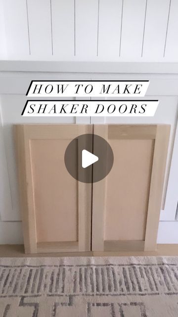 Natalie Park | DIY, Builds & Design on Instagram: "Shaker doors anyone?   Here’s how I made these shaker-style cabinet doors! I made these doors for an upper cabinet for my current drop-zone/mud space project! Reveal coming soon btw 😉   This is my second go-around at this, so check out my highlight bubble (Built-ins pt.3) for more details on how I made these shaker-style cabinet doors. It’s all saved there for you ☺️   Feel free to drop any questions you may have in the comments! ⬇️  #parkplaceabode #diyprojects #diyhome #homediy #homediyproject #homediyprojects #diyit #homerenovations #homesweethome #reelsofinsta #builtins #custombuiltins #homedecor #designtips #homedesign #shakercabinets #shakerdoors #woodworking" Changing Cabinet Door Fronts, Drawer Door Design, Different Style Cabinet Doors, Shaker Doors Diy, Adding Moulding To Kitchen Cabinets, Diy Kitchen Cabinets Doors, Making New Cabinet Doors, Modified Shaker Cabinets, Build Cabinet Doors Easy Diy