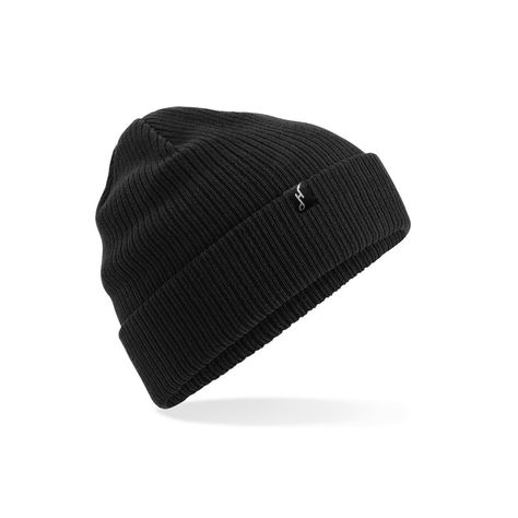 Hoy Organic Daily Beanie - Black Cotton Beanie, Aran Sweater, Fabric Cuff, Knit Cap, Body Warmer, Woven Labels, Cotton Lights, Beanie Hats, Double Layer