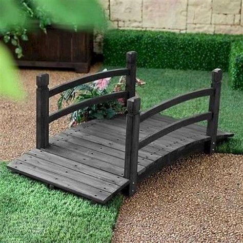 20+ Rustic Backyard Ideas & Designs - Budget-friendly Landscaping Ideas Outdoor Walkway, Rustic Backyard, Garden Walkway, Wooden Bridge, Vintage Garden Decor, Garden In The Woods, Budget Backyard, Backyard Projects, Rustic Garden Decor