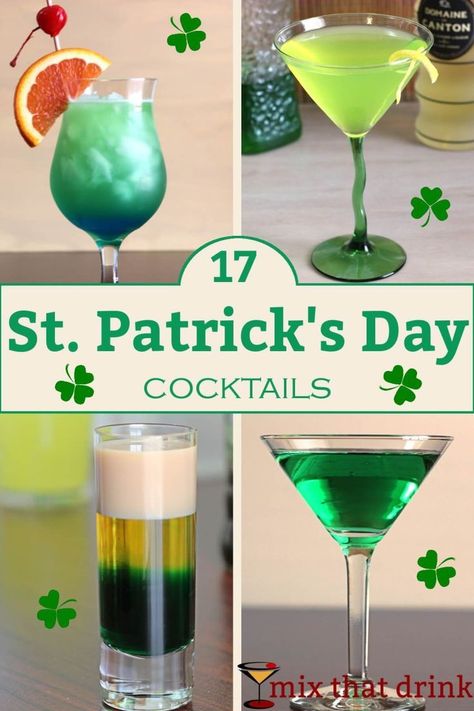 St Patricks Cocktails, St Patricks Day Drinks, Irish Drinks, Day Cocktails, Hp Sauce, St Patricks Day Food, Irish Culture, Green Beer, Green Stuff