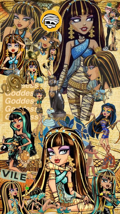 Cleo de Nile⚱️🐍 #cleodenile #egyptian #monsterhigh Monster High Wallpaper, Calling All The Monsters, High Wallpaper, Arte Monster High, Monster High Pictures, Moster High, Wallpaper Doodle, Monster High Art, Monster High Characters