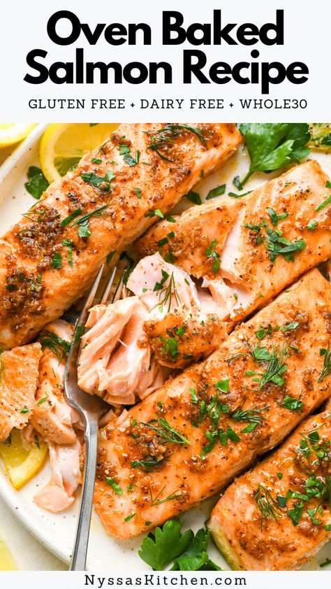 Simple Healthy Salmon Recipes, Good Healthy Fish Recipes, Salmon Recipes Non Dairy, Gluten Free Salmon Dinner, Salmon Recipes To Lower Cholesterol, Easy Healthy Dinner Salmon, Paleo Baked Salmon, Low Salt Salmon Recipes, Low Sodium Salmon Recipes Healthy