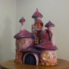 Whimsical Lamp, Fairy House Crafts, Clay Fairy House, House Lamp, Fairy House Diy, Handmade Fairy, Fairy Garden Crafts, Fairy Garden Designs, Creative Mom