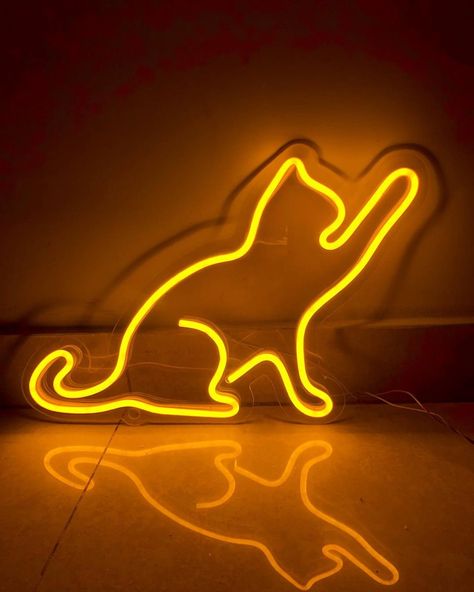 ☀Welcome to my store! ♥ The perfect gift! A very smooth glow will create an incredible atmosphere in your room ♥ This flexible neon is 100% safe for children. ☀ About product: - Non fragile LED technology - Dimension: 32 cm * 26cm (12.5 inch x 10,2 inch) - Up to 50000 hours lifetime - Indoor use only - Free shipping worldwide! ☀ Package: - Neon sign - 12V adapter - Plug converter (your country) - For mount wall stickers ☀ Processsing - Manufacturing 3-5 working days - Free shipping 10-24 days - Cat Neon Sign, Pet Store Ideas, Neon Light Art, Logo Neon, Pet Design, Neon Words, Salon Signs, Home Cat, Glowing Art