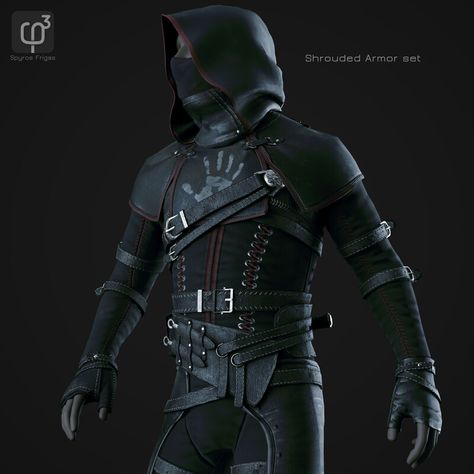 ArtStation - Shrouded Armor set, Spyros Frigas Rogue Armor, The Dark Brotherhood, Skyrim Armor, Armour Plate, Elder Scrolls Lore, Skyrim Art, Dark Brotherhood, Elder Scrolls Art, Joker Poster