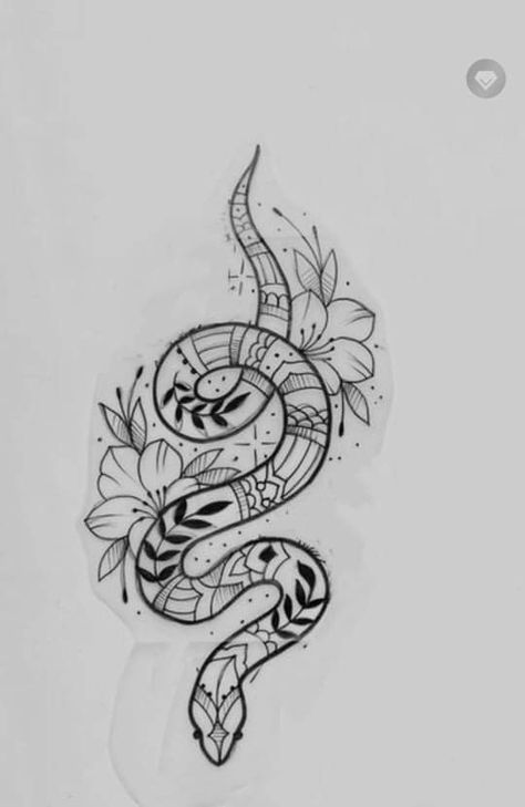 Serpent Flower Tattoo, Floral Snake Tattoo Design Simple, Unique Guy Tattoos, Desenho Cobra Tattoo, Cartoon Snake Tattoo, Snake Tattoo Wrist, Girly Snake Tattoo, Macrame Tattoo, Snake Tattoo Feminine