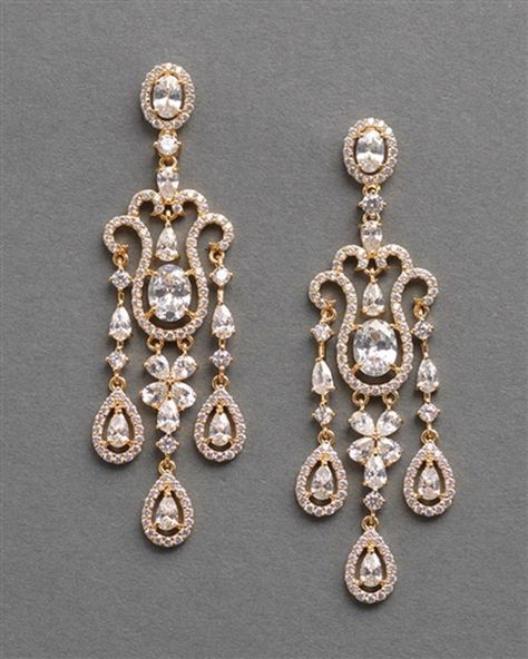 Exquisite CZ Chandelier Wedding Earrings EME4433 | Fancy Earrings Gold Fancy Earrings, Rose Gold Chandelier Earrings, Cubic Zirconia Bridal Earrings, Wedding Earrings Chandelier, Gold Chandelier Earrings, Fancy Earrings, Turkish Jewelry, Gold Chandelier, Cz Earrings