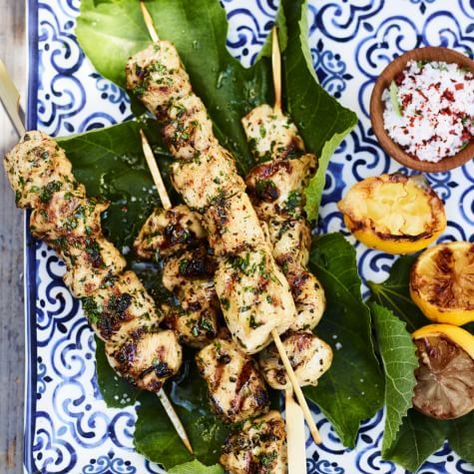 Chicken Espetada Espetada Recipe, Grilled Skewers, William Sonoma Recipes, Grilled Chicken Skewers, Skewers Grill, Chicken Skewers, Wine Vinegar, Portuguese Recipes, Red Wine Vinegar