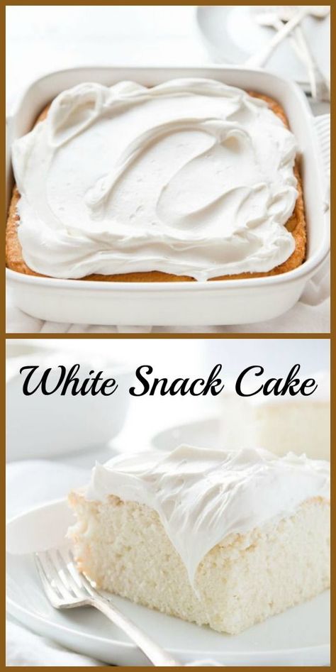 White Snack Cake Recipe, White Cake With White Frosting, White Snack Cake, 4 Egg Whites Recipe, Healthy White Cake Recipe, Egg White Cake Recipe, Heavenly White Snack Cake, Recipes Using Egg Whites, Recipes With Egg Whites