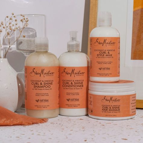 Shea Moisture Conditioner, African Hair Care, Shea Moisture Shampoo, Stop Hair Breakage, Hair Fair, Shampoo For Curly Hair, Shea Moisture, Cute Curly Hairstyles, Thick Curly Hair