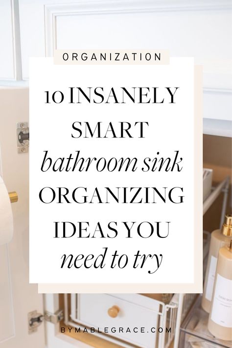 Want to know the best ways to organize around your bathroom sink to maximise your space? Here are 10 brilliant bathroom sink organization ideas that will transform your space. If you are looking for the Organisation, Bathroom Sink Organization Ideas, Organize Bathroom Counter, Bathroom Countertop Organization, Small Bathroom Organization Ideas, Kids Bathroom Organization, Under Bathroom Sink, Bathroom Under Sink, Bathroom Vanity Organization