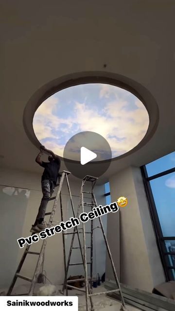 Sahil singh on Instagram: "PVC Stretch Ceiling😱😱🤩
.
.
.
#ceilings #architecture #ceilingdesign #interiordesign #ceiling #design #interior #homedecor #interiors #ceilingart #ceilingdecor #lookingup #symmetry #home #construction #ceilingfan #stretchceiling #renovation #ceilinglight #walls #lighting #homedesign #ceilinglights #drywall #architecturephotography #architectural #ceilingfans #painting #architecturelovers #hunterjumper" Stretch Ceiling Design Interiors, Drywall Ceiling Design, Stretch Ceiling Design, Drywall Ceiling, Stretch Ceiling, Ceiling Art, Ceiling Decor, Drywall, Home Construction