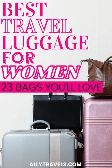 Are you getting ready to invest in some new carry-on bags? Look no further than this list of the best carry-on luggage for women to find the perfect travel bag! Luggage For Women, Best Travel Luggage, Best Travel Bags, Best Suitcases, Perfect Travel Bag, Best Carry On Luggage, Best Luggage, Luggage Bags Travel, Travel Essentials For Women