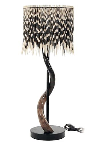 Hunting Africa, Animal Print Decorations, Horn Decor, African Bedroom, Cowboy Spurs, Horns Decor, Unique Table Lamp, Contemporary Lighting Design, Hunting Room