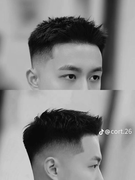 Short Haircut For Asian Men, Asian Style Haircut, Middle Fade Haircut Men, Asian Haircut Men Undercut, Hair Color For Men Asian, Bad Boy Haircut, Haircut For Men 2024, Asian Straight Haircut, Modern Quiff Haircut